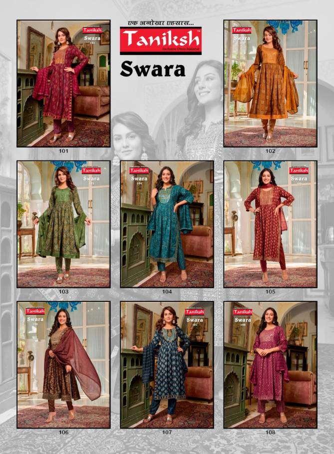 Taniksh Swara Fancy Nayra Cut Wholesale Party Wear Kurtis Catalog